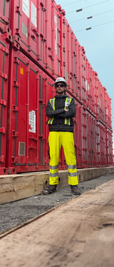 Enzo Logistics onsite supervisor at the container yard